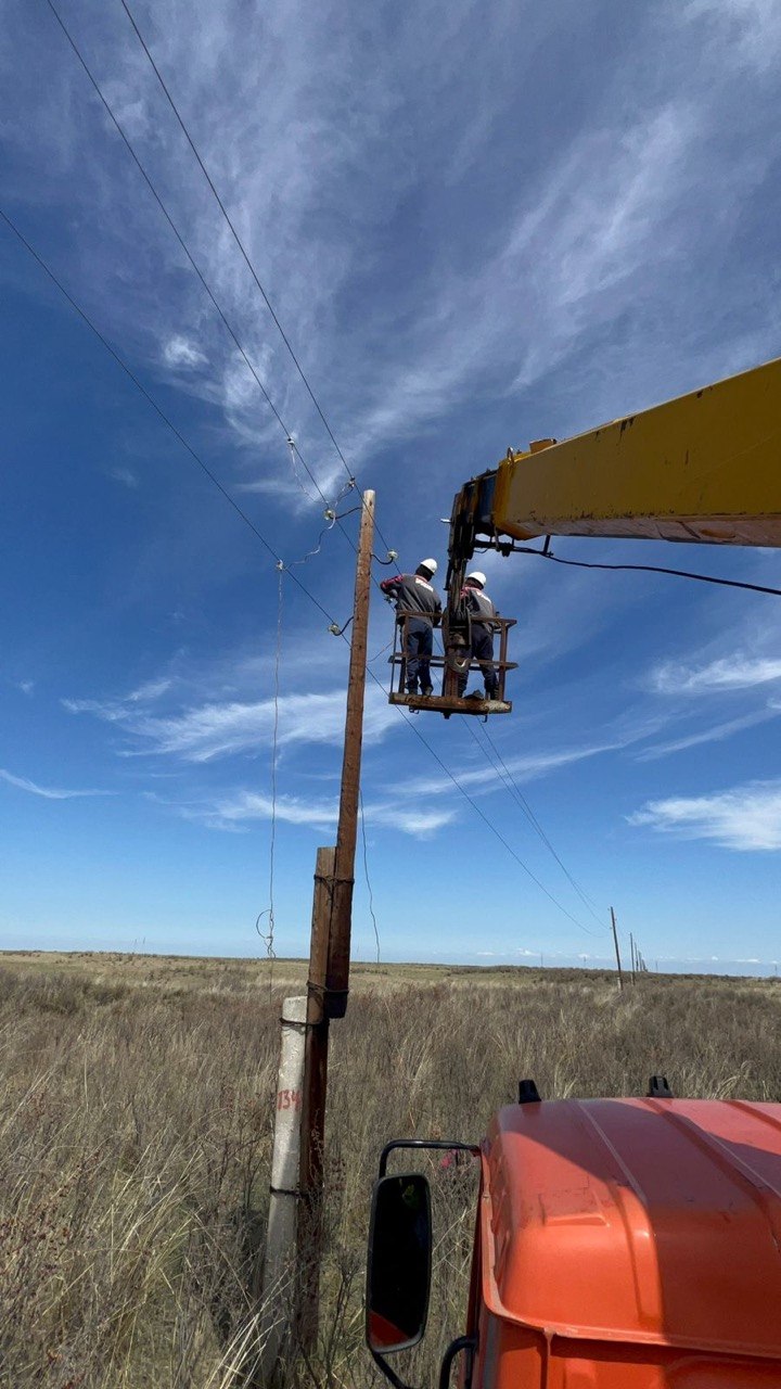 Pole installation on site