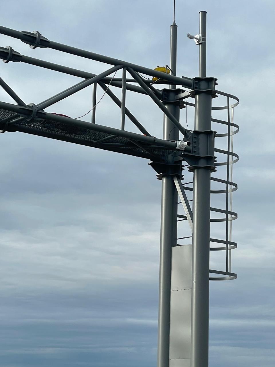 Cameras on a roadside gantry
